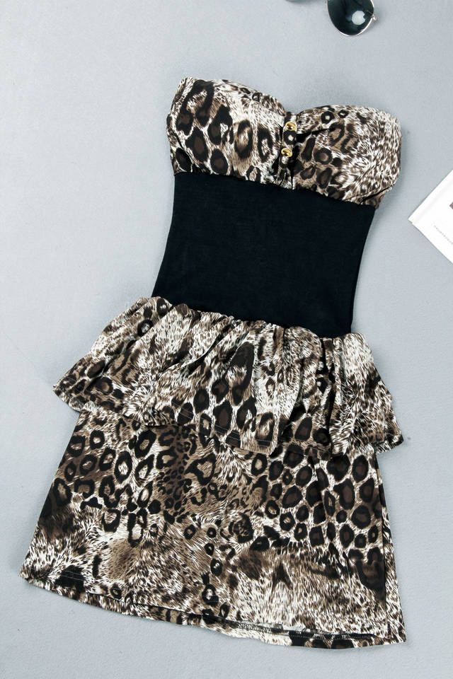 Queen Of The Nightclubs Leopard Sexy Dress 48 On Luulla