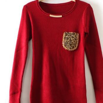 Knitted Shirt Leopard Pock..